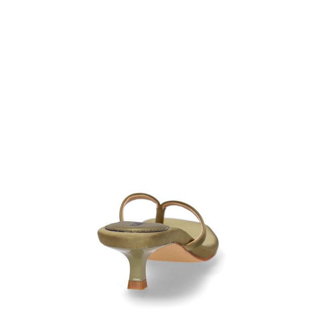 Claquettes à talon en satin - vert