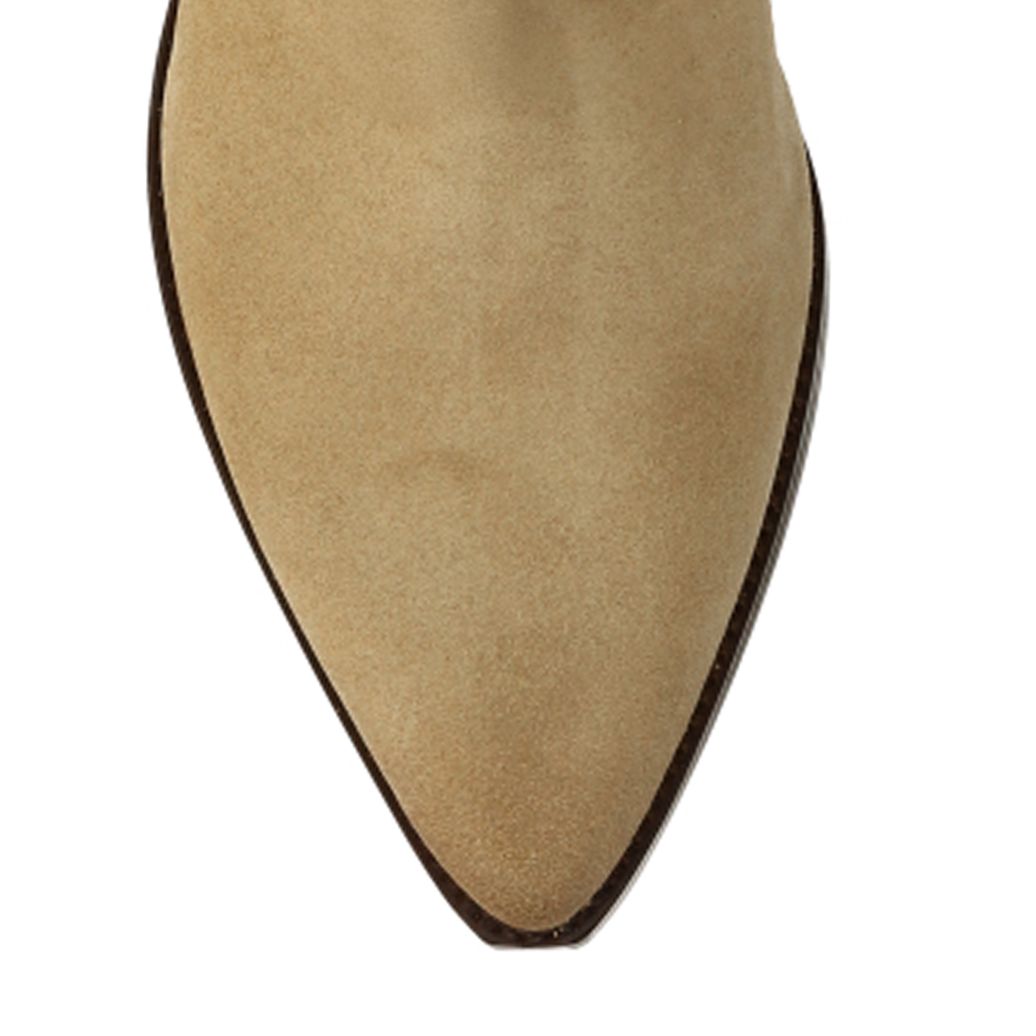 Beige suède cowboylaarzen