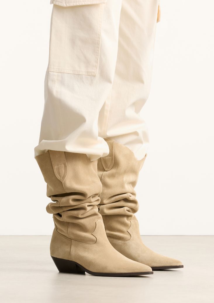 Santiags en daim - beige
