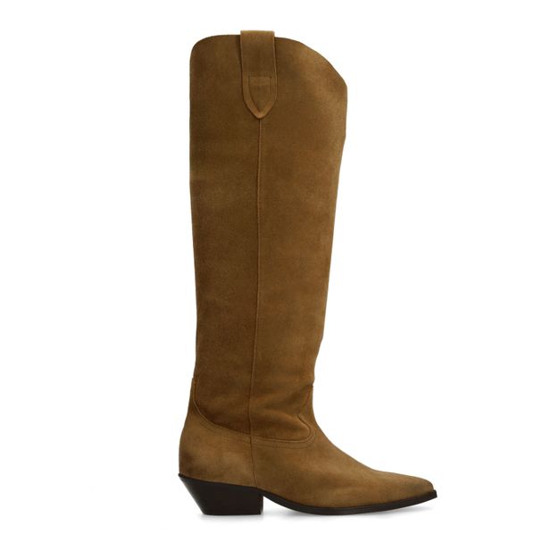 Cognac suède cowboylaarzen