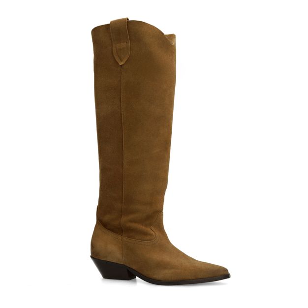 Cognac suède cowboylaarzen