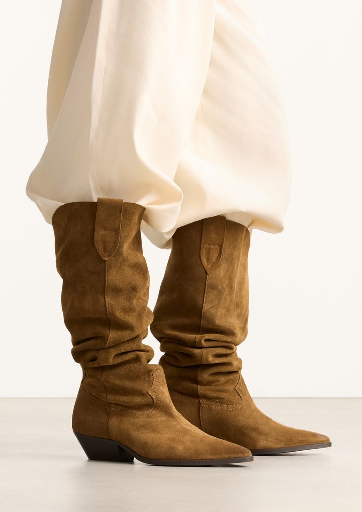 Santiags en daim - marron