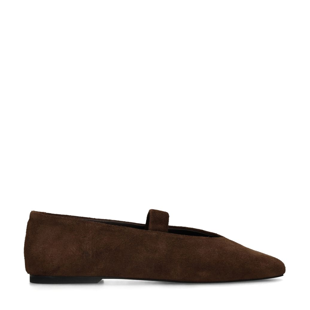 Ballerines en daim - marron foncé