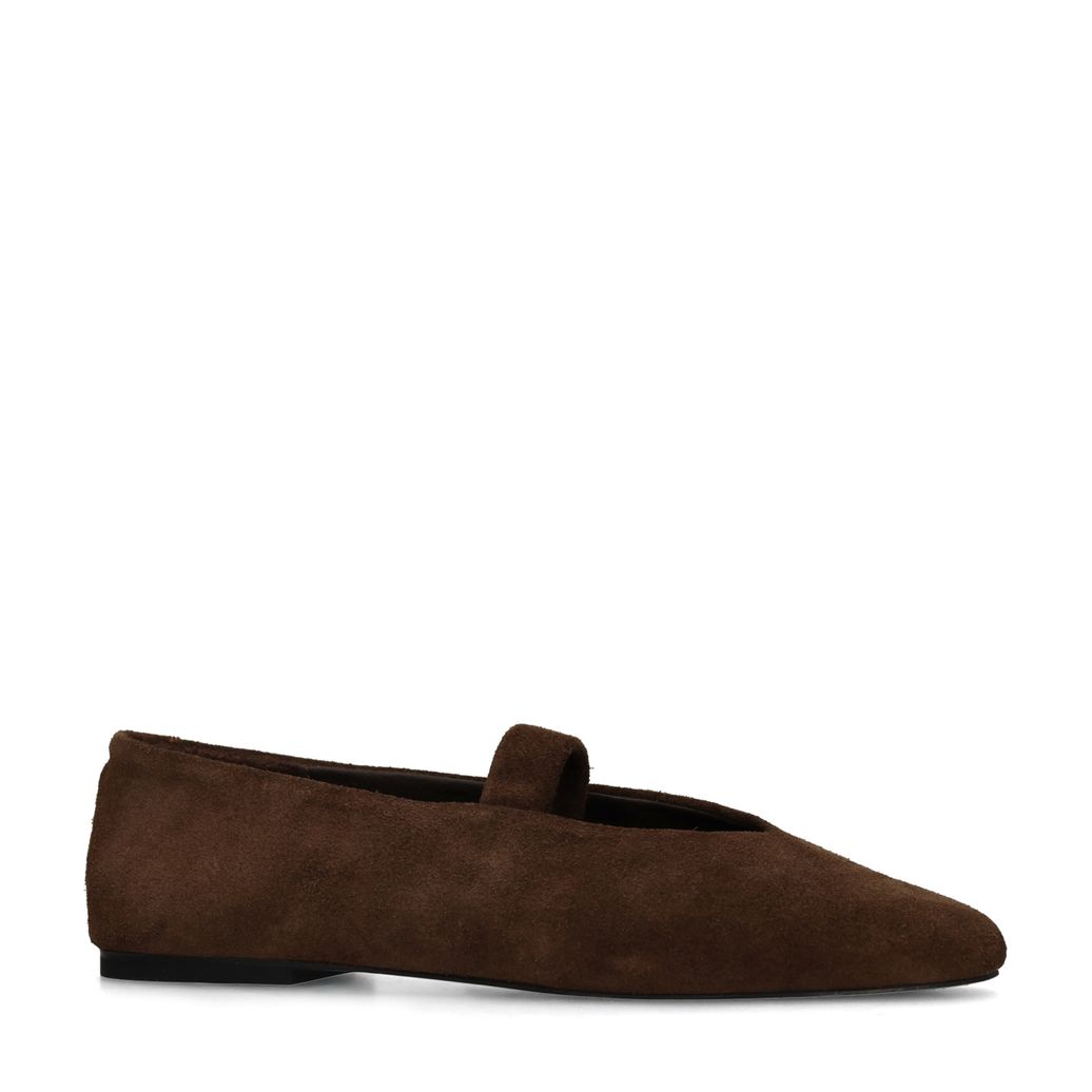 Ballerines en daim - marron foncé