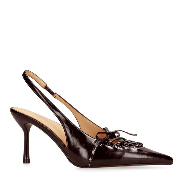 Slingbacks avec lacets - rouge
