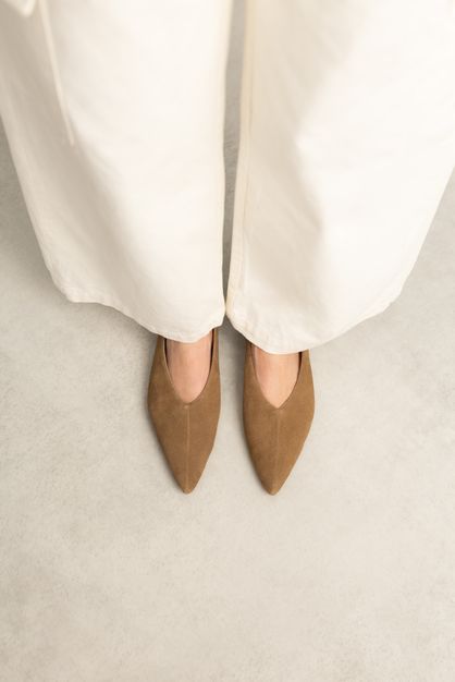Ballerines en daim - marron