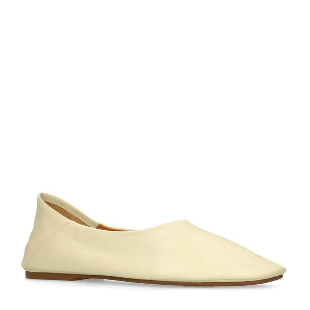 Ballerines en cuir - jaune