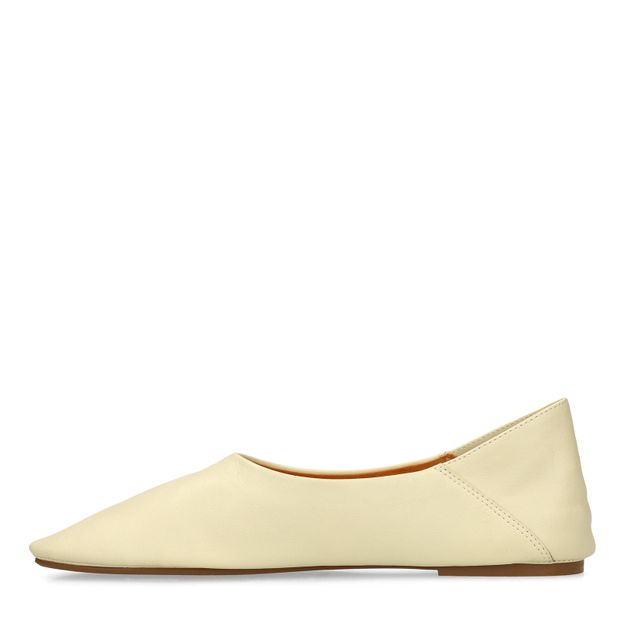 Ballerines en cuir - jaune