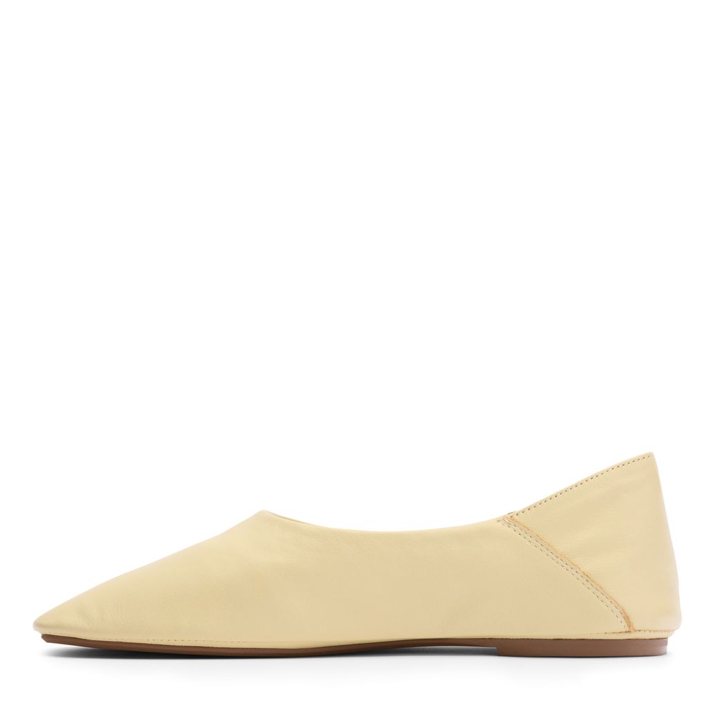 Gelbe Leder-Ballerinas