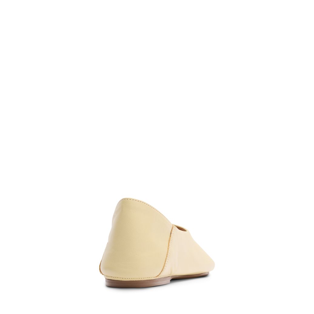 Gelbe Leder-Ballerinas