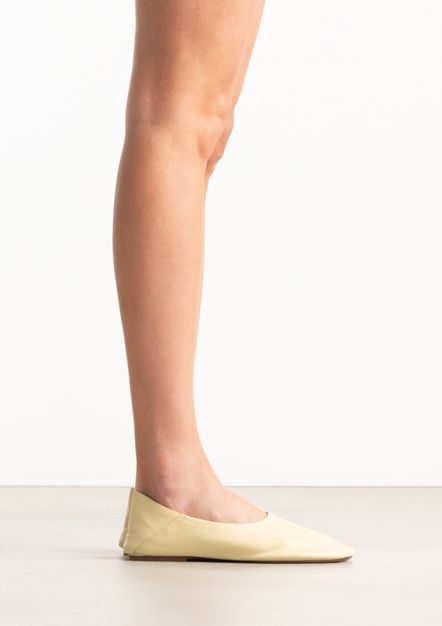 Ballerines en cuir - jaune