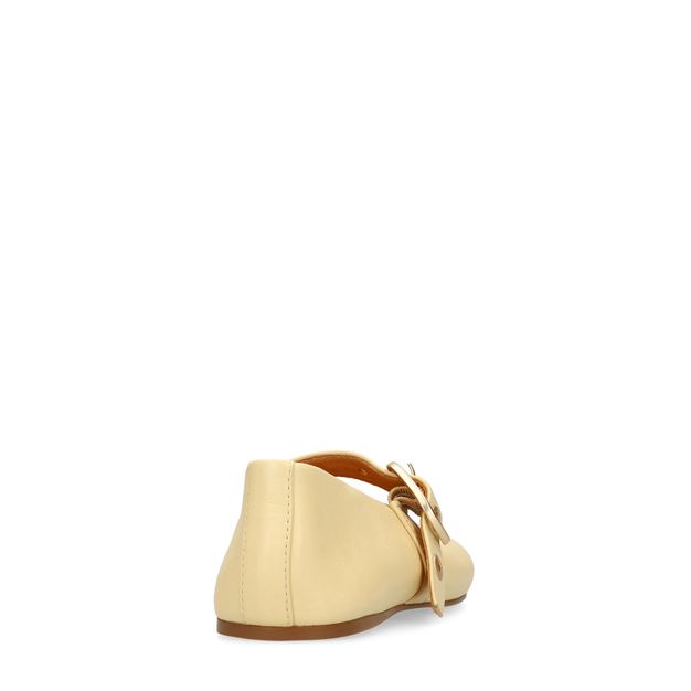 Ballerines en cuir - jaune