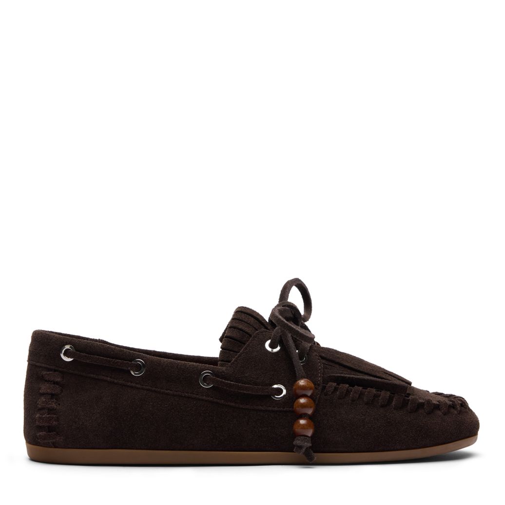 Braune Bootsschuhe aus Veloursleder