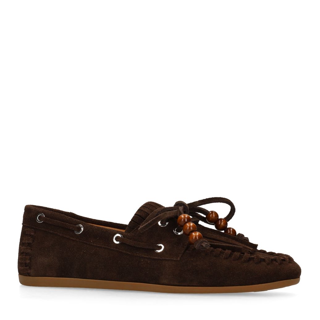 Chaussures bateau en daim - marron