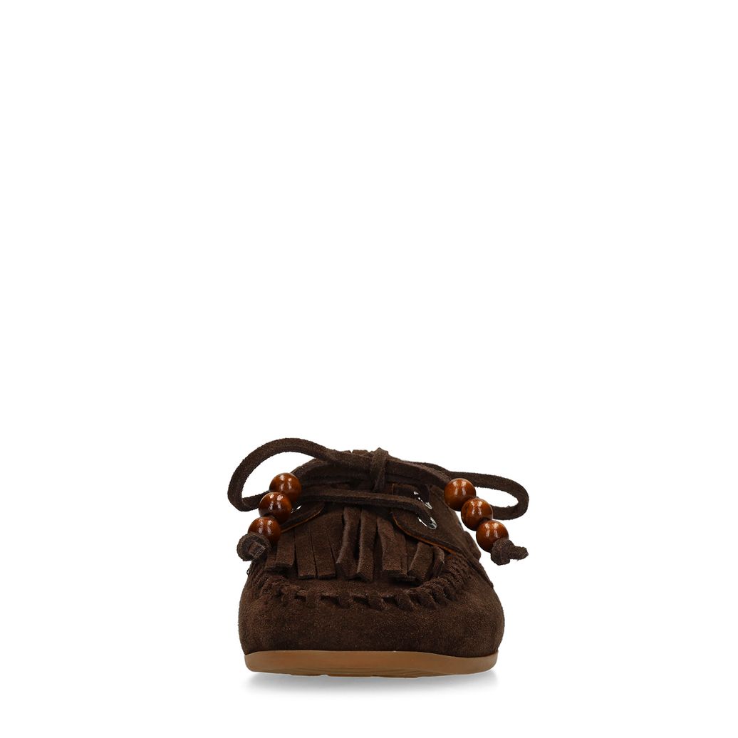 Chaussures bateau en daim - marron