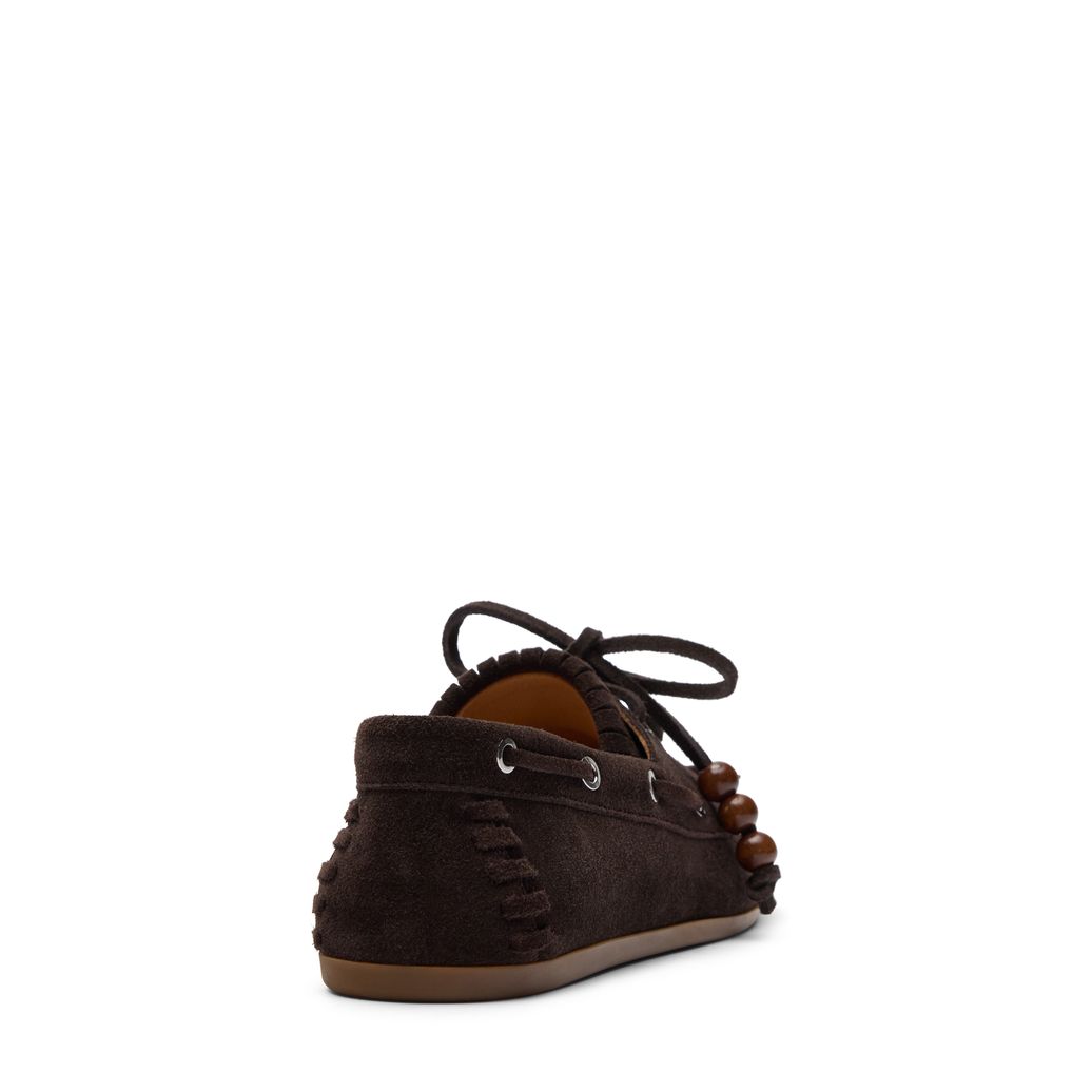 Braune Bootsschuhe aus Veloursleder