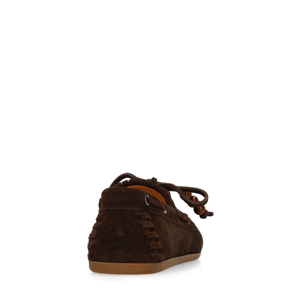 Chaussures bateau en daim - marron