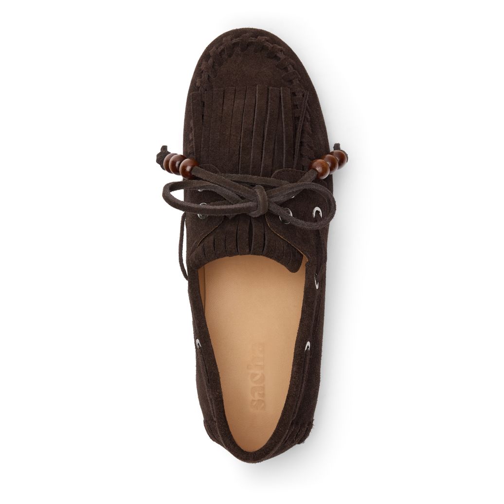Braune Bootsschuhe aus Veloursleder