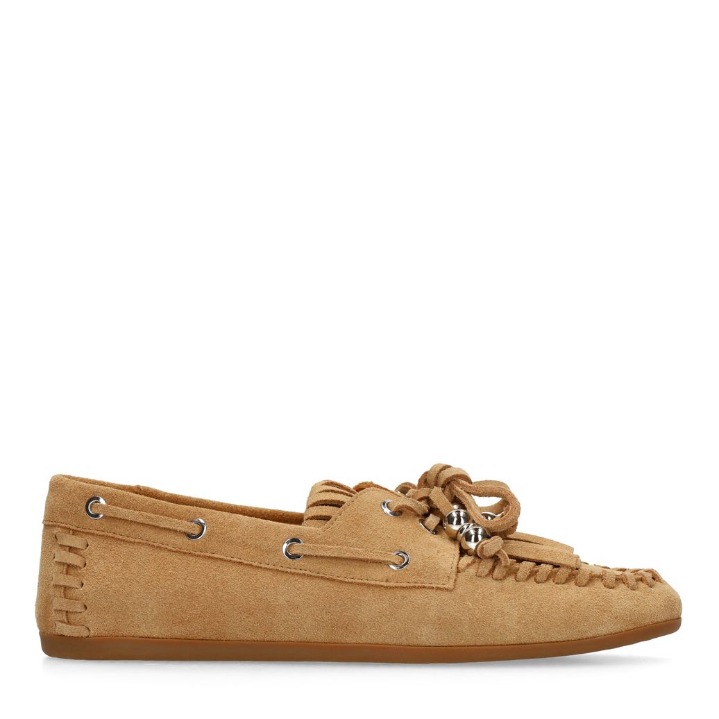 Chaussures bateau en daim - cognac