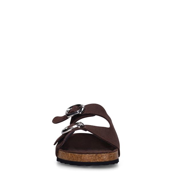 Claquettes en daim - marron