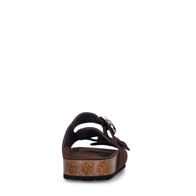 Claquettes en daim - marron