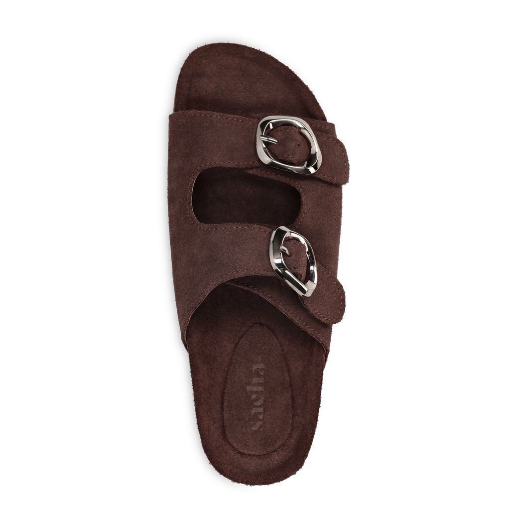 Bruine suède slippers