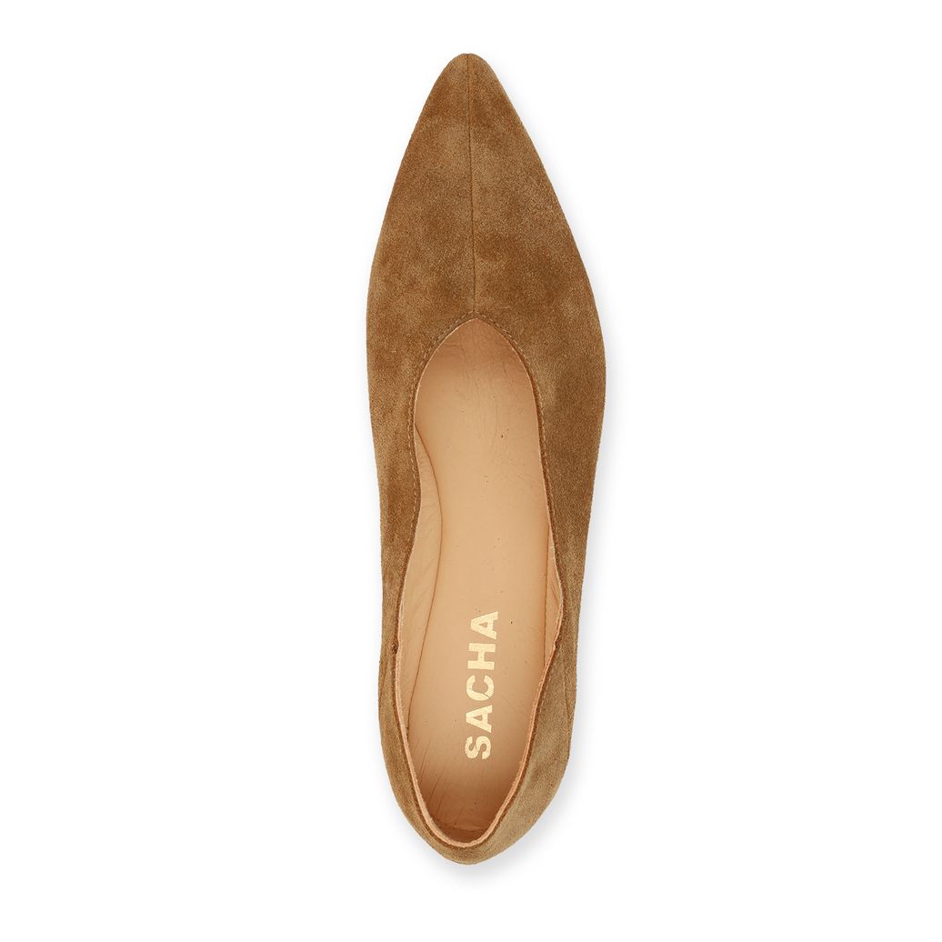 Ballerines en daim - beige