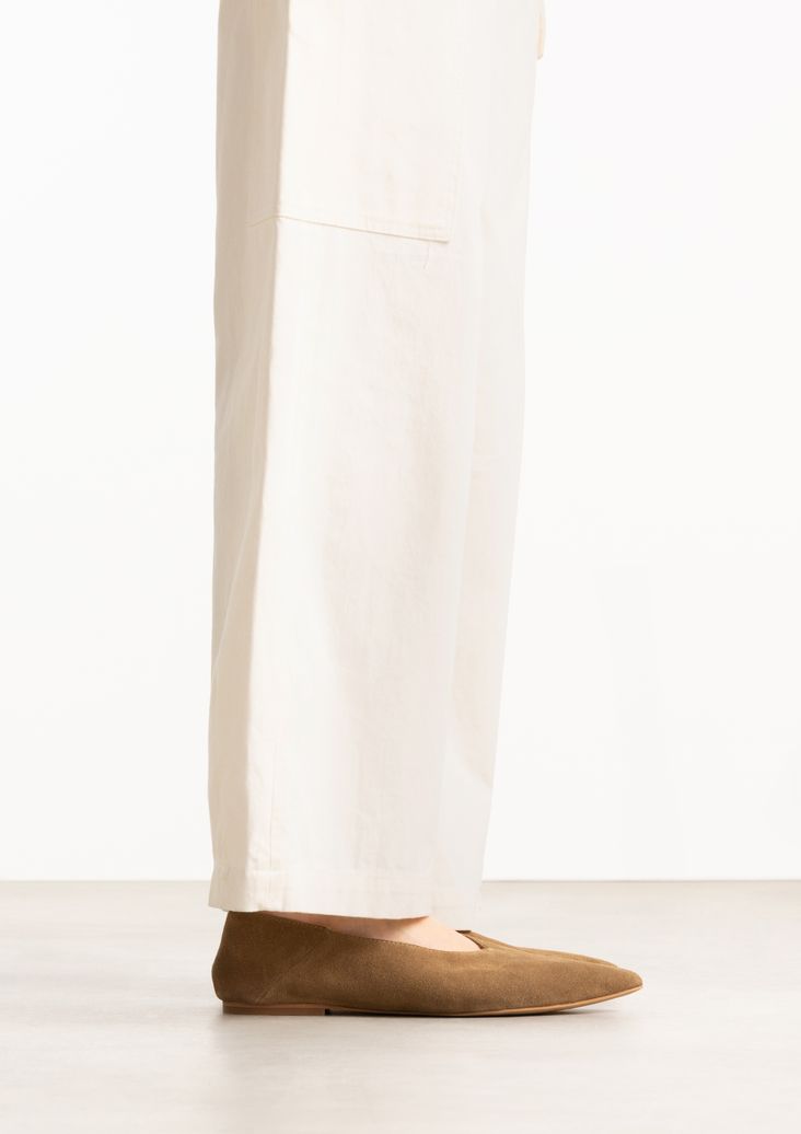 Ballerines en daim - beige