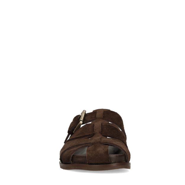 Claquettes en daim - marron