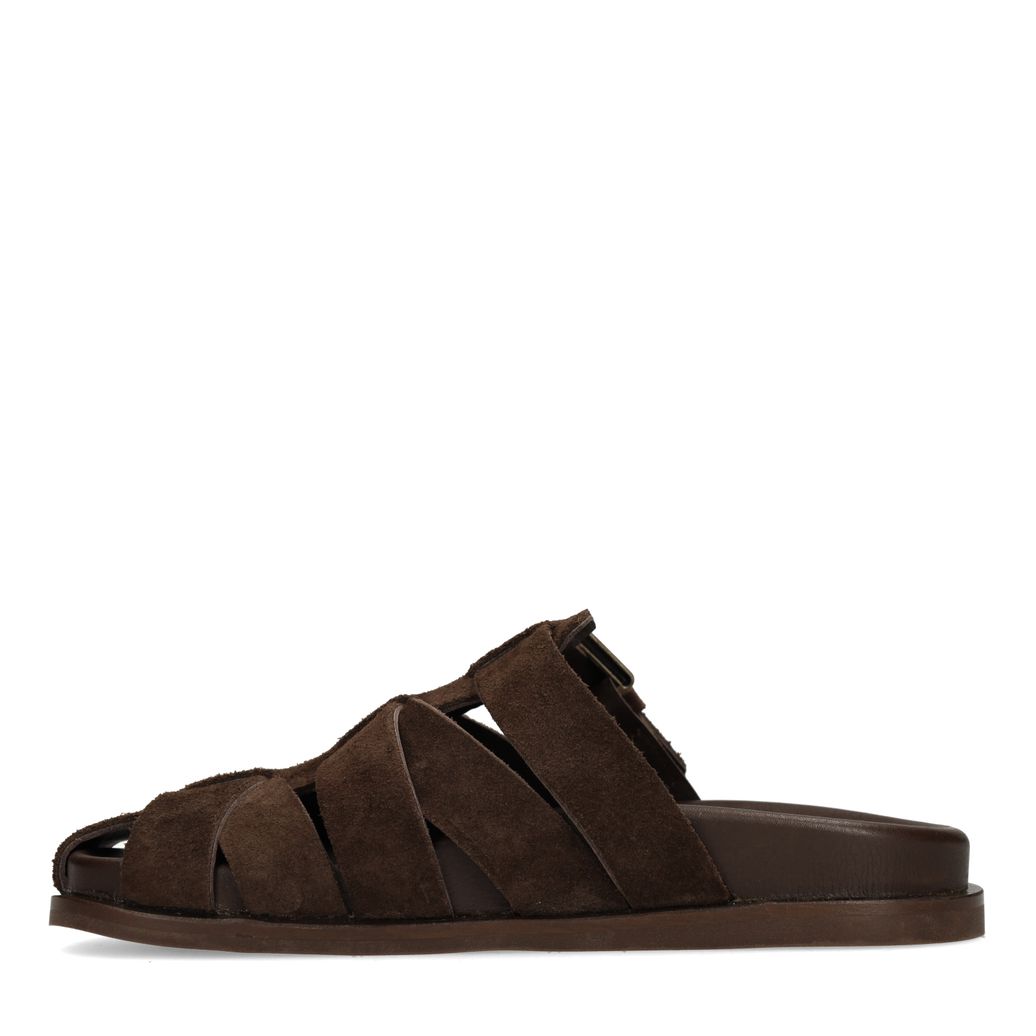 Claquettes en daim - marron
