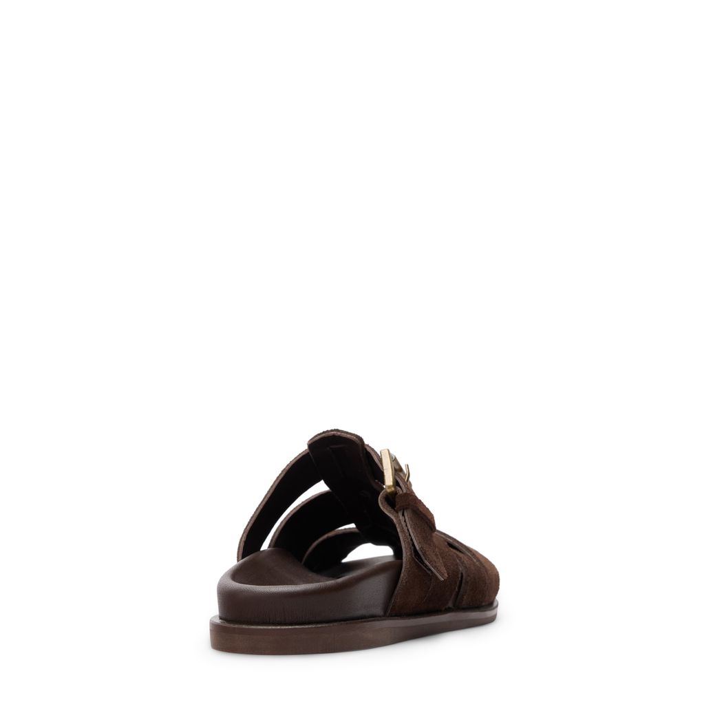Braune Veloursleder-Sandalen