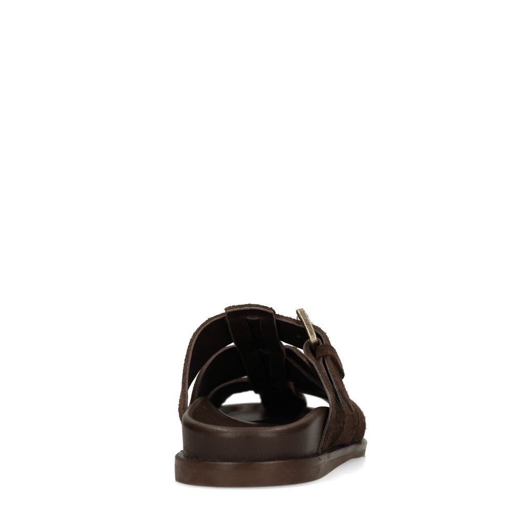 Claquettes en daim - marron