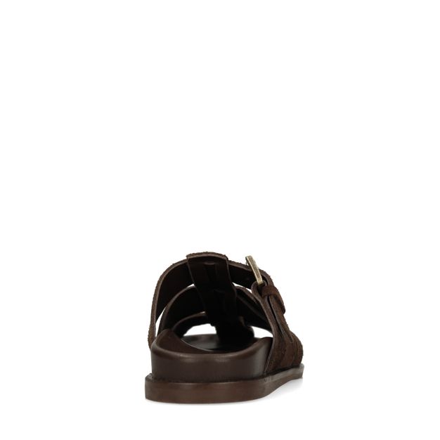 Claquettes en daim - marron