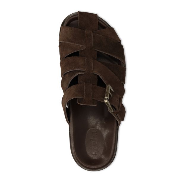 Claquettes en daim - marron