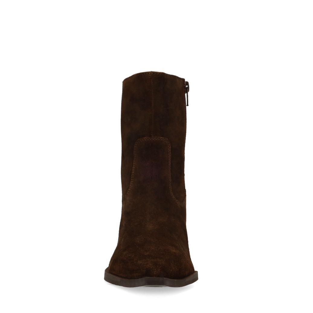 Bottines à talon en daim - marron