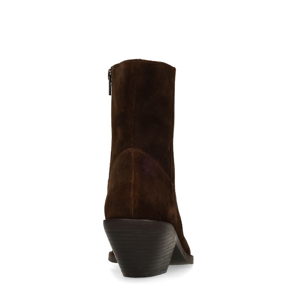 Bottines à talon en daim - marron