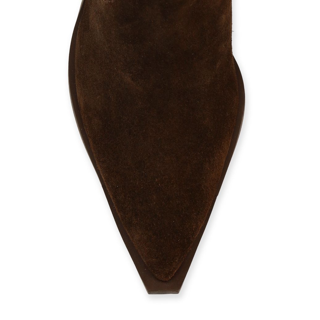 Bottines à talon en daim - marron
