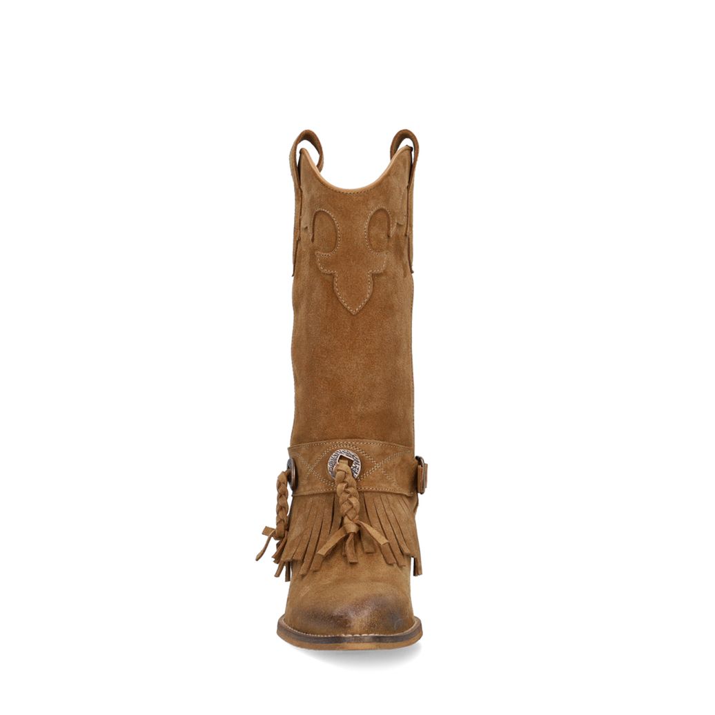 Beige suède cowboylaarzen