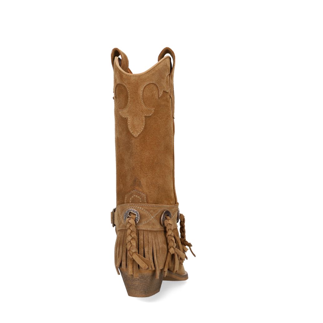 Beige suède cowboylaarzen
