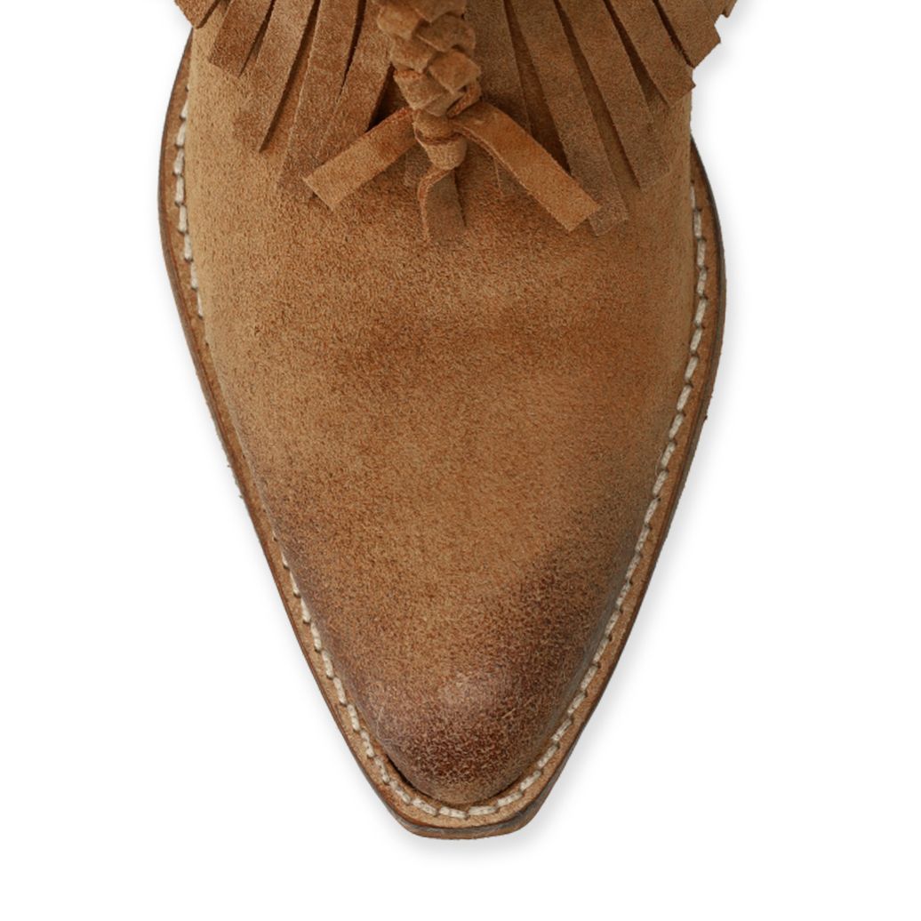 Beige suède cowboylaarzen