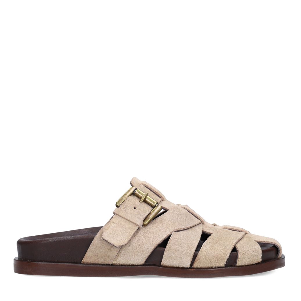 Claquettes en daim - beige