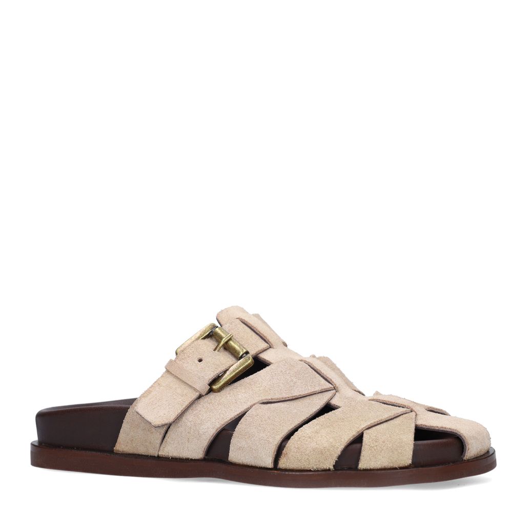 Claquettes en daim - beige