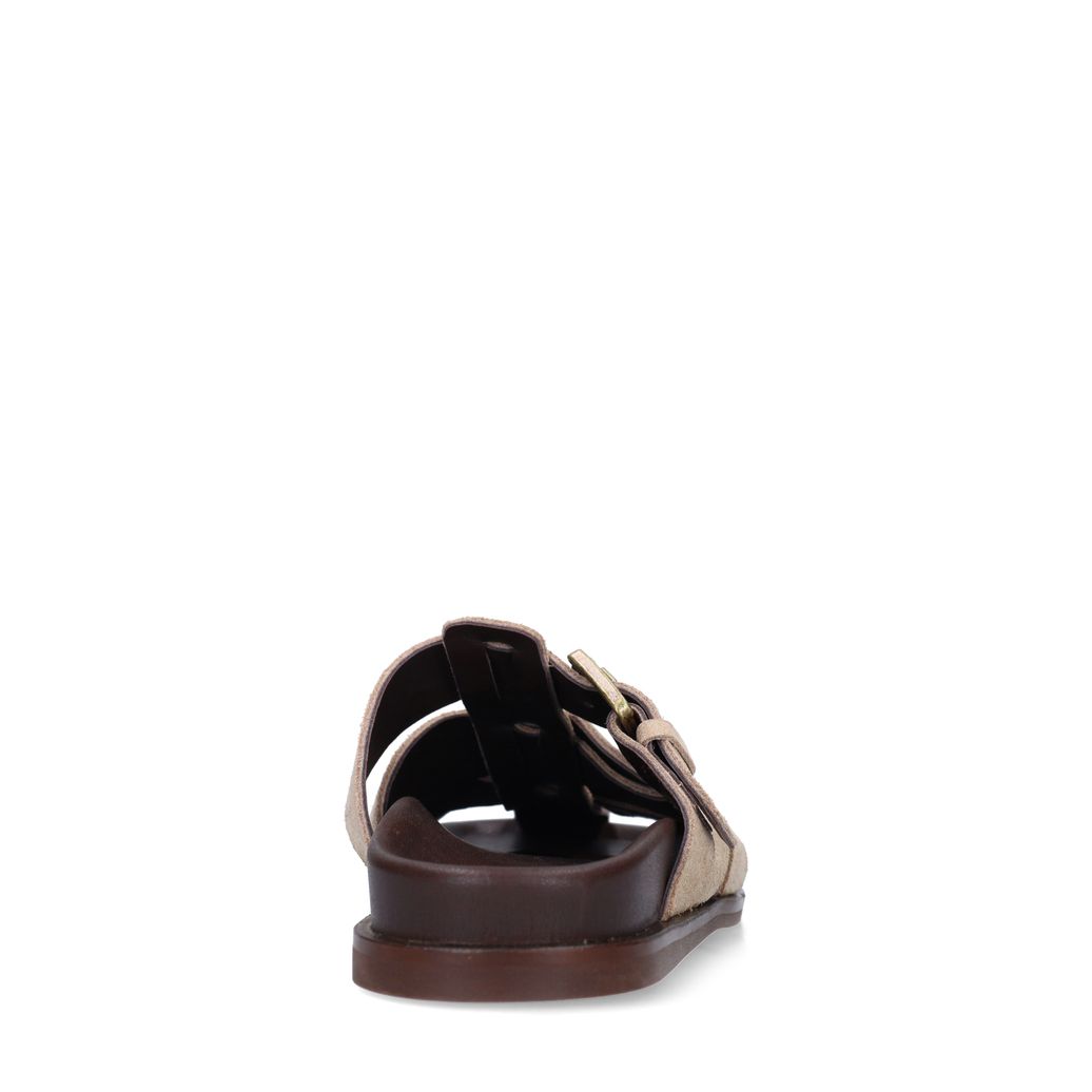 Claquettes en daim - beige