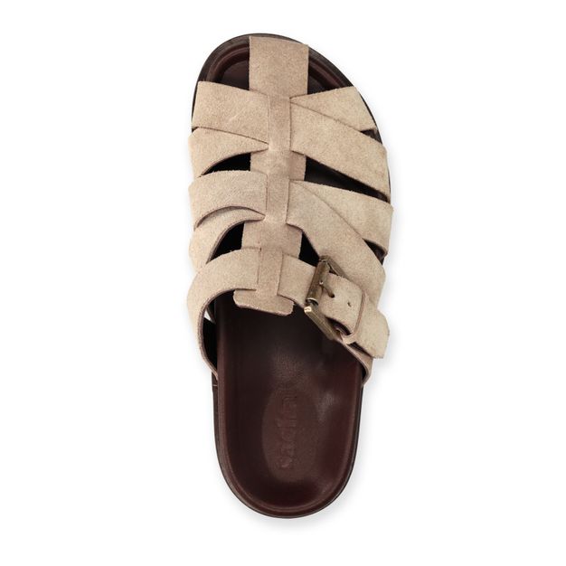Claquettes en daim - beige