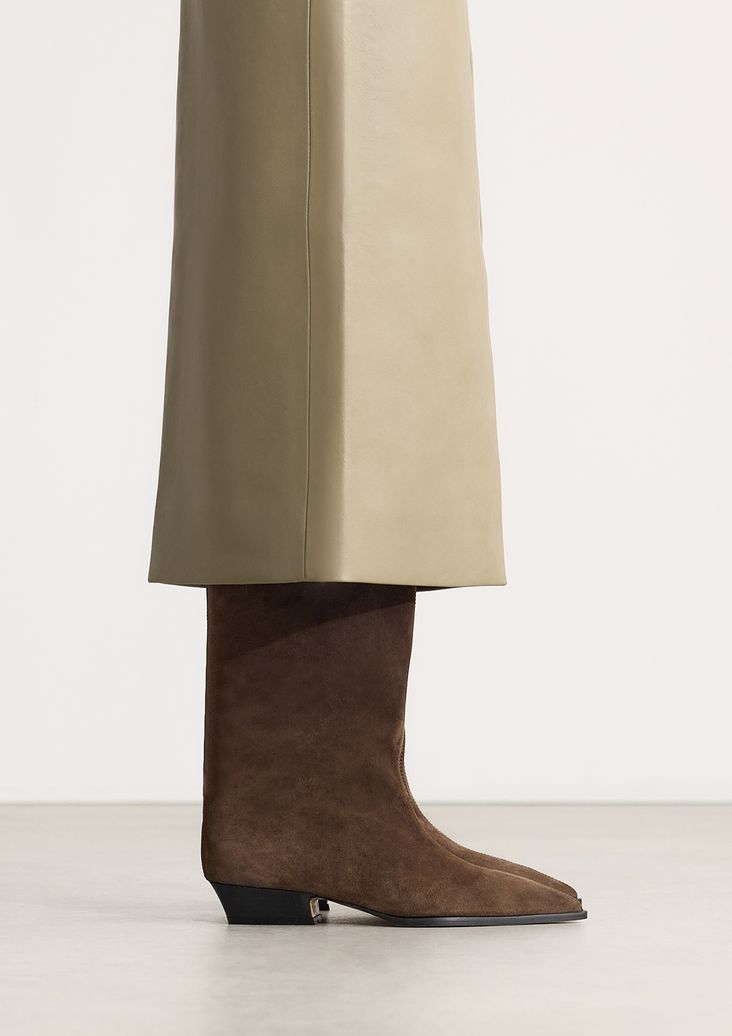 Bottines en daim - marron
