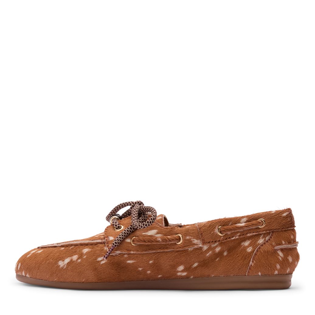 Chaussures bateau avec imprimé Bambi - marron