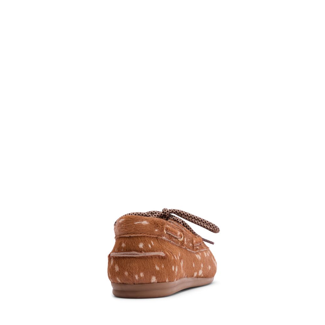 Chaussures bateau avec imprimé Bambi - marron