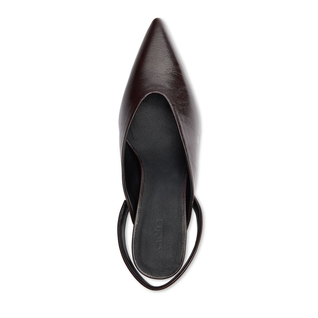 Bordeauxrote Slingbackpumps