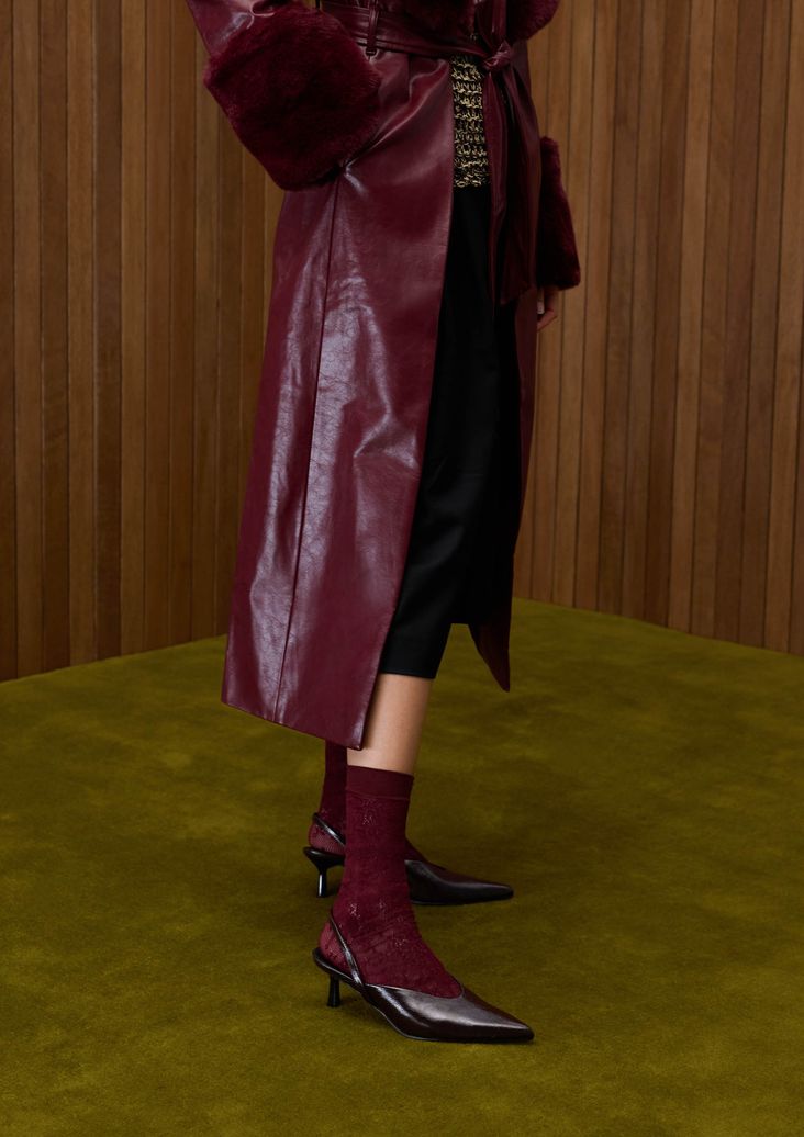 Bordeauxrote Slingbackpumps