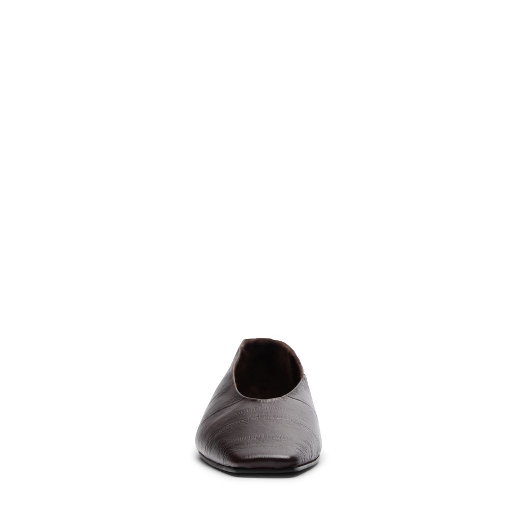 Ballerines en cuir marron foncé